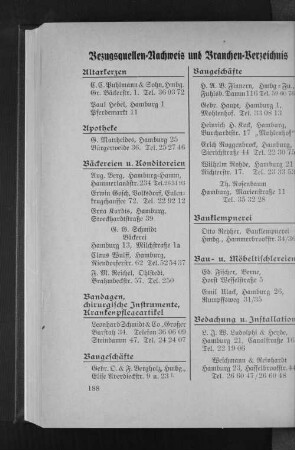 Bezugsquellen=Nachweis und Branchen=Verzeichnis