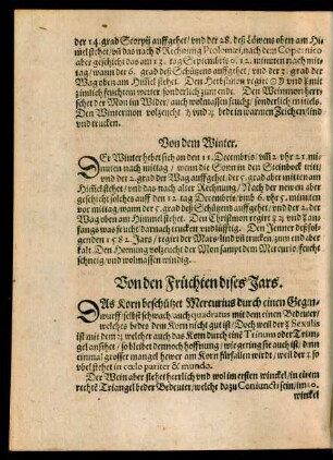 Von den Früchten dises Jars.