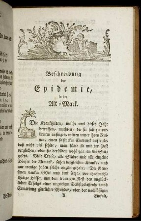 Beschreibung der Epidemie, in der Alt-Mark.