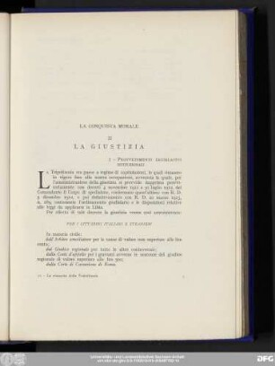 La Conquista Morale II La Giustizia