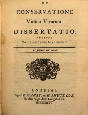 De conservatione virium vivarum dissertatio