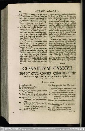 Consilium CXXXVII. Von der Zirckel-Schmidt-Schnallen-Arbeit [...]