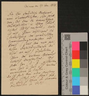 Brief von Friedrich Peucer an Unbekannt vom 27.01.1819