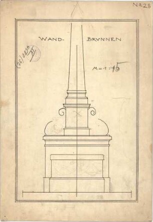 Pfann, Paul; Übungsblätter zur Perspektive - Wandbrunnen (Ansicht)