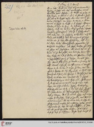 Heid. Hs. 3895 II B - 5,312: Nachlass Heinrich Bassermann, Sonn- und Feiertagspredigten: Predigt zu 2 Kor 1,3-7 (Wie erlangen wir Trost in der Trübsal)