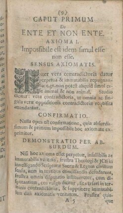 Caput Primum De Ente Et Non Ente.