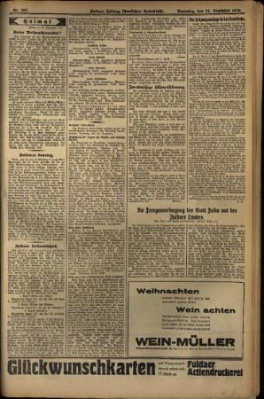 Zweite Ausgabe vom Dienstag, den 24. Dezember 1929.