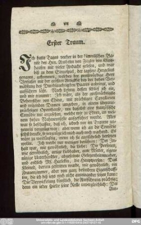 Erster Traum.