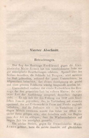 Vierter Abschnitt. Betrachtungen.
