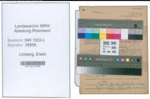 Entnazifizierung Erwin Limberg , geb. 09.03.1912 (Maler)