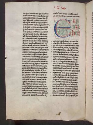 Zierinitiale und Zierschrift (Pars II, Visio sexta): E(T POST HEC vidi cum filius dei in cruce)