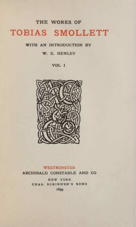 Vol. 1 = Roderick Random, 1: The works of Tobias Smollett