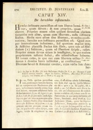 Caput XIV. De heredibus instituendis