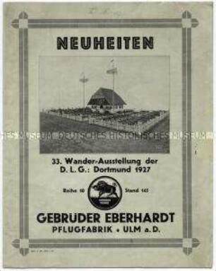 Neuheiten / 33. Wander-Ausstellung der D.-L.-G.: Dortmund 1927