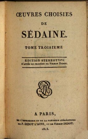Oeuvres choisies de Sédaine, 3