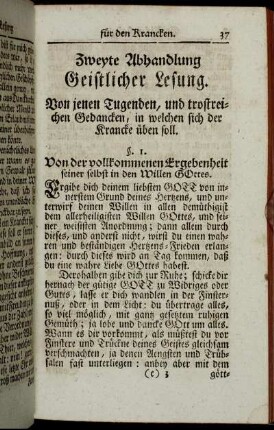 Zweyte Abhandlung Geistlicher Lesung.