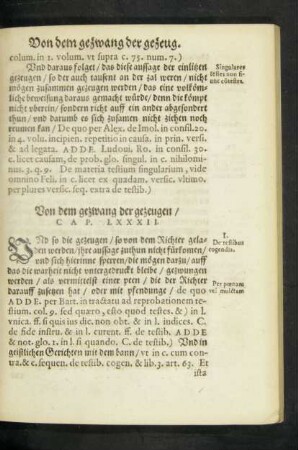 Von dem gezwang der gezeugen/ Cap. LXXXII.