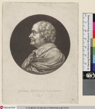 Petrus Beretinus e Cortonna [Porträt des Malers Pietro da Cortona, nach seinem Selbstbildnis]