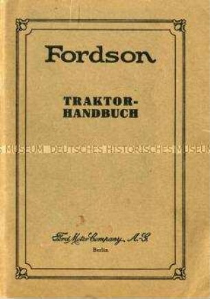 Fordson Traktor-Handbuch