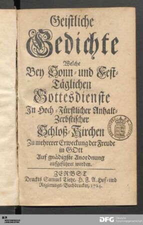 Geistliche Gedichte