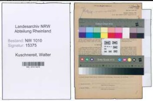 Entnazifizierung Walter Kuschnereit , geb. 02.08.1897 (Angestellter)
