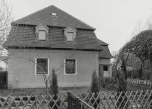 Milkel, Wohnhaus : Milkel (Kreis Bautzen), Wohnhaus (der Schlossanlage), Nummer 5b, 18. Jahrhundert, Giebelseite