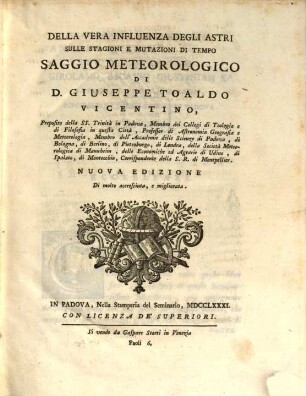 Saggio Meteorologico