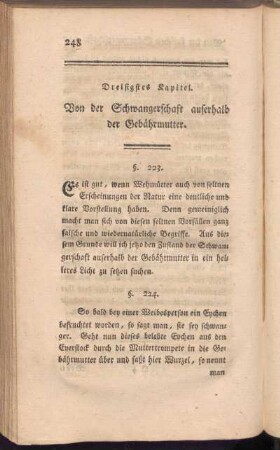 Dreisigstes Kapitel. Von der Schwangerschaft auserhalb der Gebährmutter