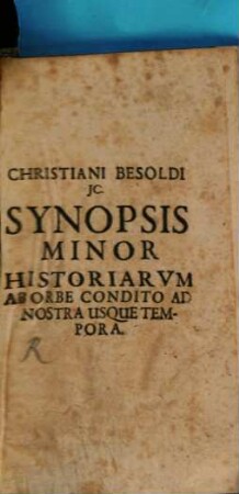 Synopsis minorum historiarum