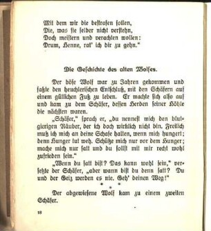 Die Geschichte des alten Wolfes.