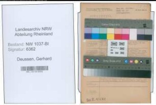 Entnazifizierung Gerhard Deussen , geb. 28.07.1902 (Monteur)