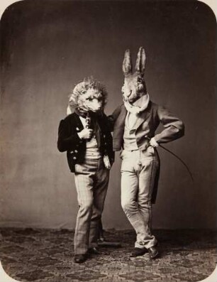 Oehlmann / Maskenball von 'Jung-München' 1862. / Wettlauf des Igels und des Hasen