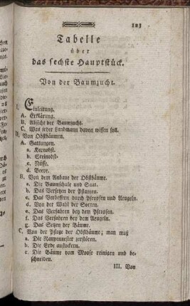 Tabelle ueber das sechste Hauptstueck