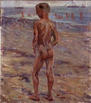 Nackter Knabe am Strand (1912?)