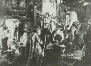 Schleiferei in der Schmiede von Hofgastein, Menzel, Adolph, Gemälde