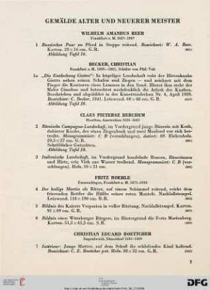 Gemälde Alter und Neuer Meister (Nr. 1-95)
