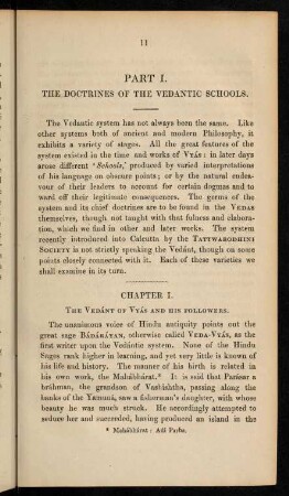 Chapter I. The Vedánt of Vyás and his followers