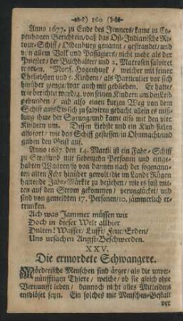 XXV. Die ermordete Schwangere.