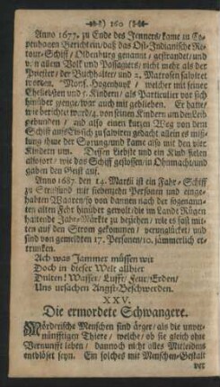 XXV. Die ermordete Schwangere.