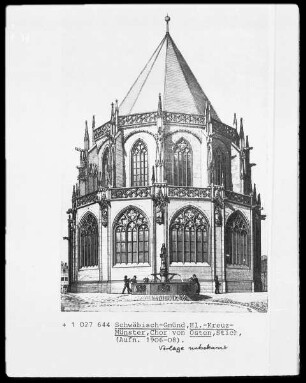 Schwäbisch Gmünd, Heiligkreuzkirche, Chor von Osten