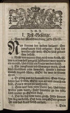 I. Fest-Gesänge.