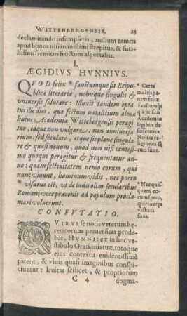 I. Aegidius Hunnius