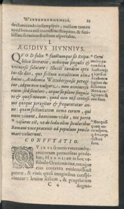 I. Aegidius Hunnius