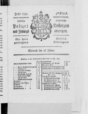 4tes Stück., Ausgabe vom 26. Januar 1791