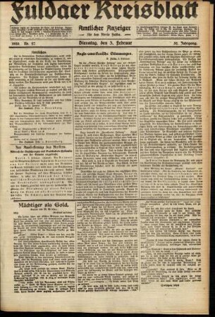 Ausgabe vom Dienstag, den 03. Februar 1920.