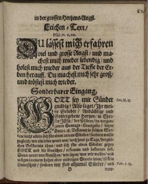 "Leichen-Text" und "Sonderbarer Eingang"