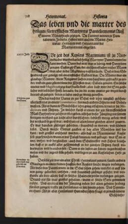 Das leben und die marter des heiligen fürtrefflichen Martyrers Panteleemonis ...