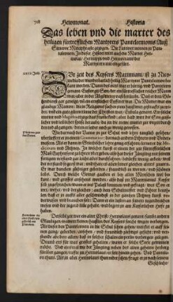 Das leben und die marter des heiligen fürtrefflichen Martyrers Panteleemonis ...