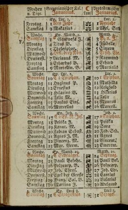 Januarius. - Junius, oder Brachmonat, hat 30 Tage.
