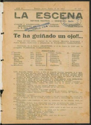 Te ha guíñado un ojo!!... : pieza en tres actos